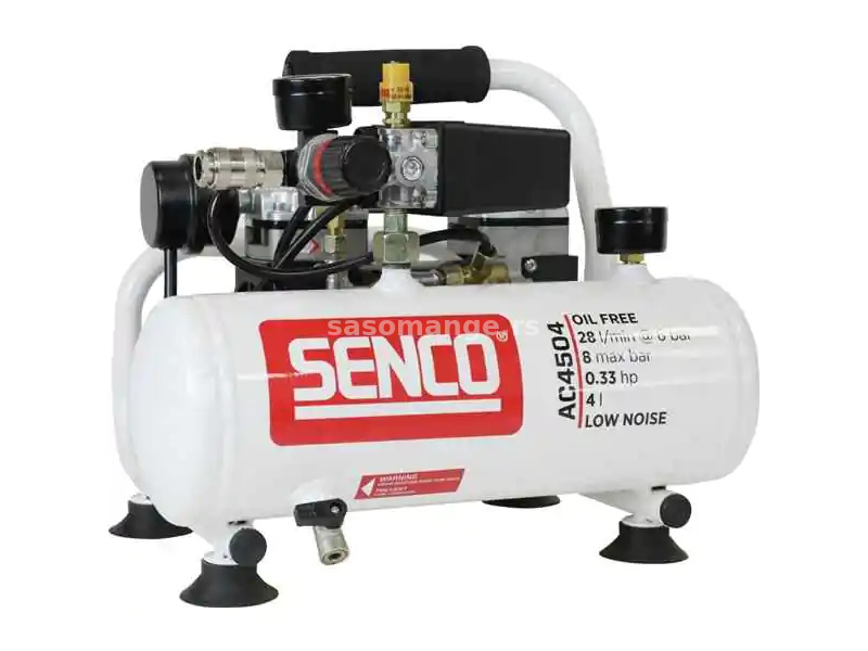 Senco AC4504 bezuljni, bešumni kompresor za vazduh 4l, 8 bar 0.24kW