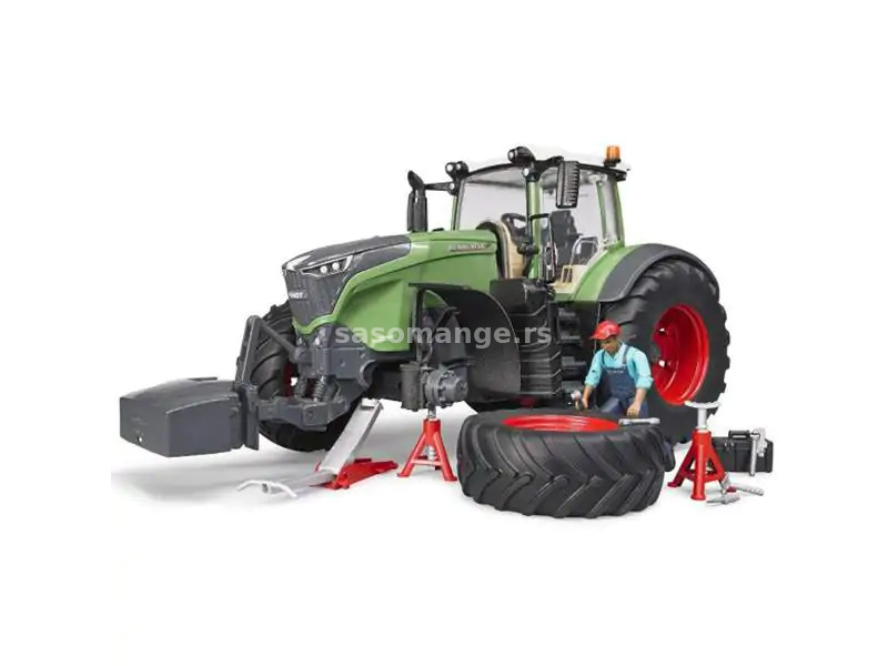 Traktor Fendt Vario sa mehaničarem i alatom BRUDER