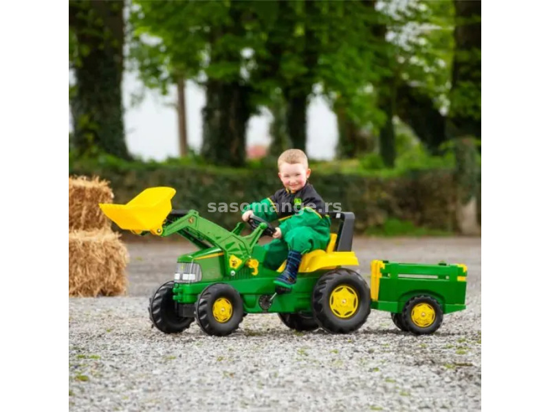 Traktor na pedale sa utovarivačem i prikolicom John Deere Rolly Toys