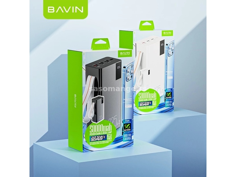 Bavin Power Bank 50000mAh 22.5W crna