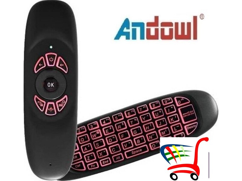BEŽIČNA mini RGB tastatura i miš/ smart TV tastatura - BEŽIČNA mini RGB tastatura i miš/ smart TV...