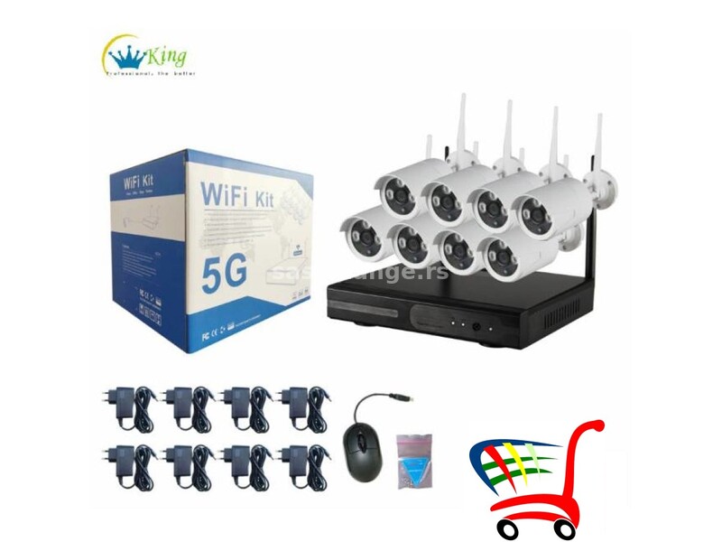 Bezicni video nadzor WiFi Kit 5G + 8 kamera - Bezicni video nadzor WiFi Kit 5G + 8 kamera
