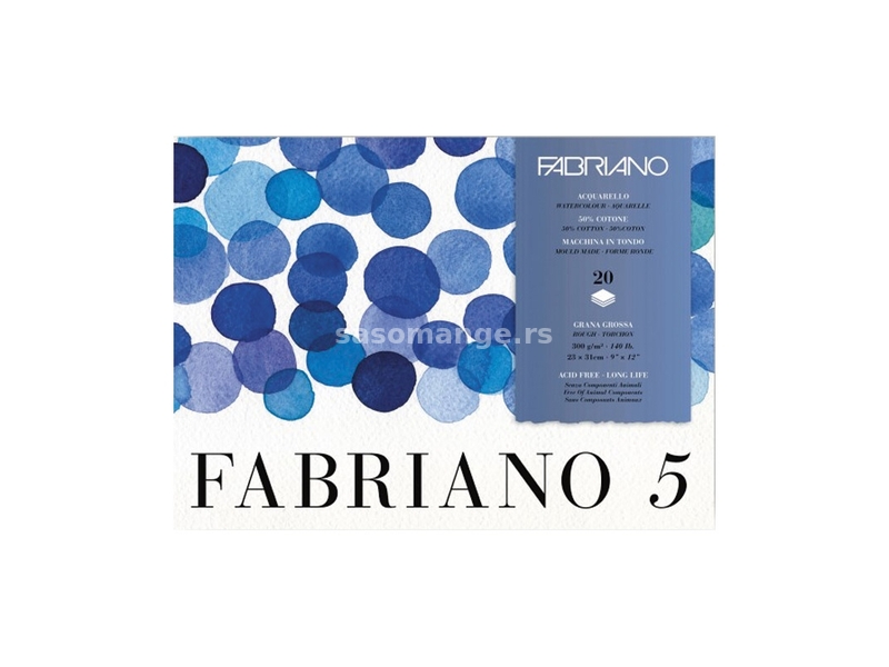 Blok Fabriano 5 26x36cm 20L 300g Fabriano 19100263