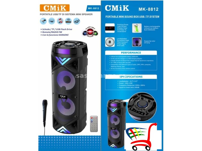 BLUETOOTH zvučnik CMiK 8812 - BLUETOOTH zvučnik CMiK 8812