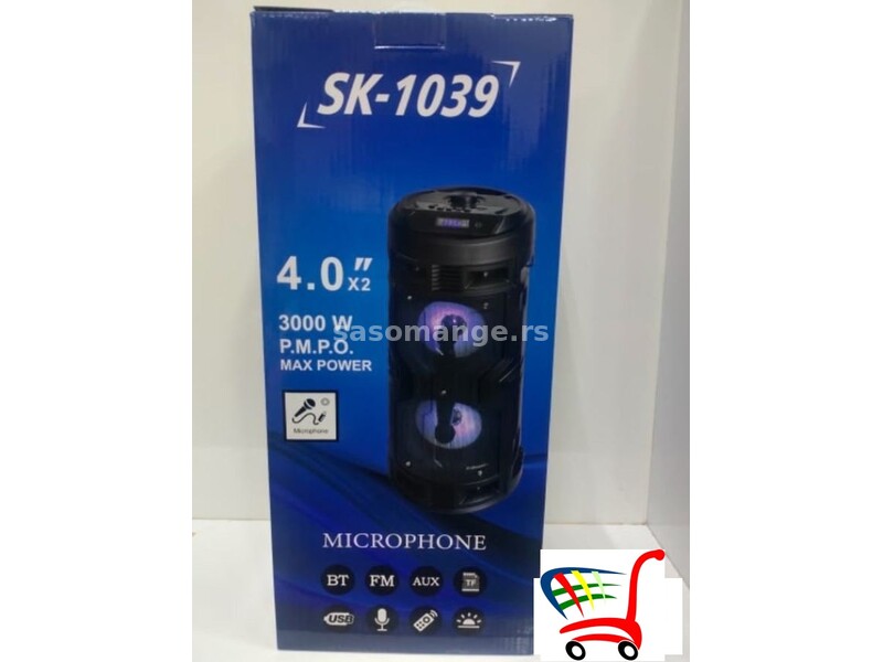 Bluetooth zvucnik SK-1039 - Bluetooth zvucnik SK-1039