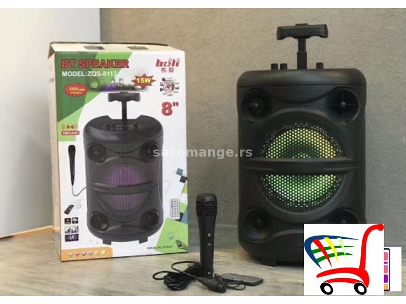 Bluetooth zvučnik - ZQS-8113 + Mikrofon - Bluetooth zvučnik - ZQS-8113 + Mikrofon