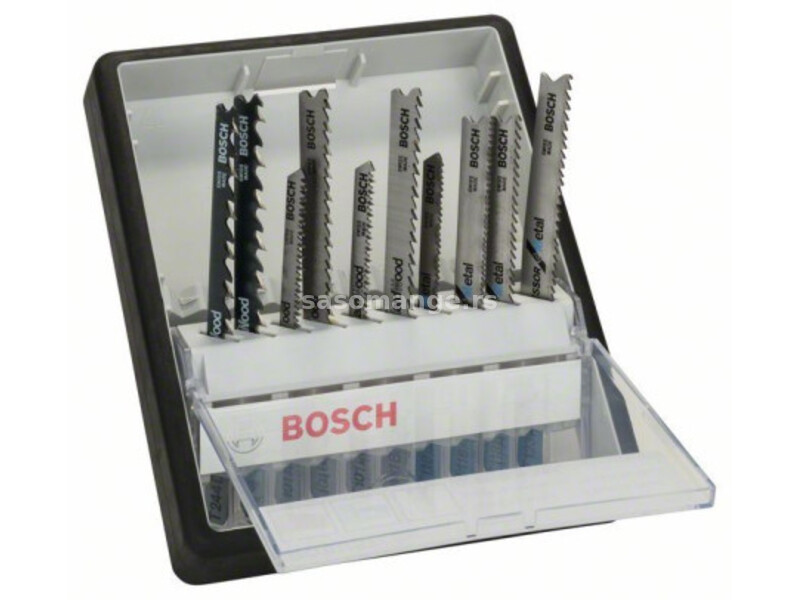 Bosch 10-delni robust line set listova ubodne testere wood and Metal T-prihvat T 244 D T 144 D T ...