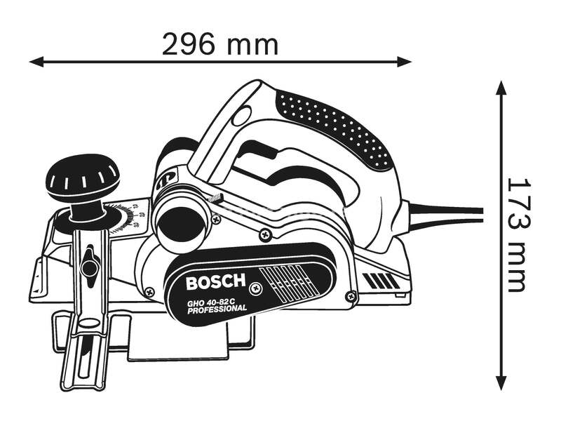 Električno rende Bosch GHO 40-82 C (ručni abrihter); L-Boxx (060159A76A)