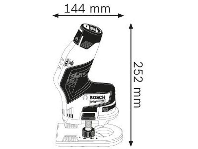 Akumulatorska glodalica Bosch GKF 12V-8; 2x3,0Ah; L-Boxx (06016B0000)