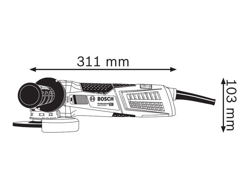 Ugaona brusilica mala Bosch GWX 19-125 S; 1.900W; X-LOCK; 125mm (06017C8002)