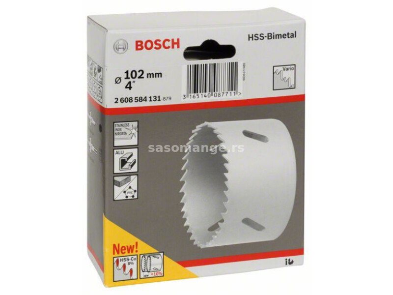 Bosch testera za otvore HSS-bimetal za standardne adaptere 102 mm, 4" ( 2608584131 )