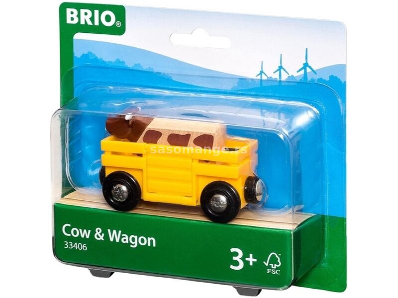 BRIO Vagon za prevoz životinja (krava)