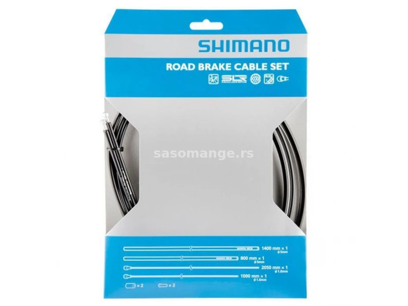 SHIMANO BUŽIR I SAJLA KOČNICE SHIMANO ROAD PTFE BLACK 800/1400MM SLR OUTER CABLEBLACK 1000/2050MM...