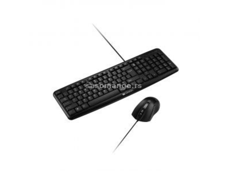 Canyon CNE-CSET1-AD komplet tastatura YU+ optički miš 1000dpi crni