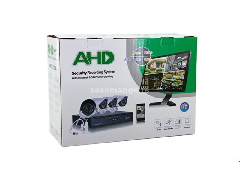 Video Nadzor AHD sa 4 kamere 1,3mpx