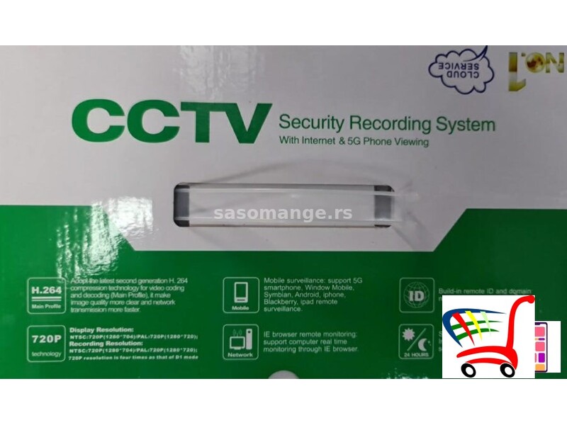 CCTV komplet za video nadzor sa četiri kamere - CCTV komplet za video nadzor sa četiri kamere