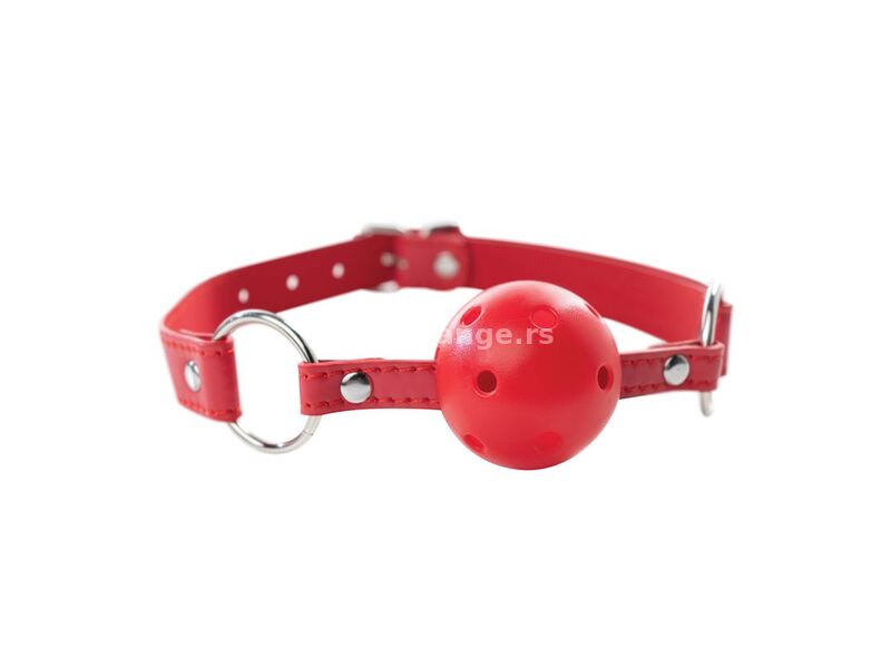 Crvena kugla za usta sa rupicama Red Breathable Ball Gag