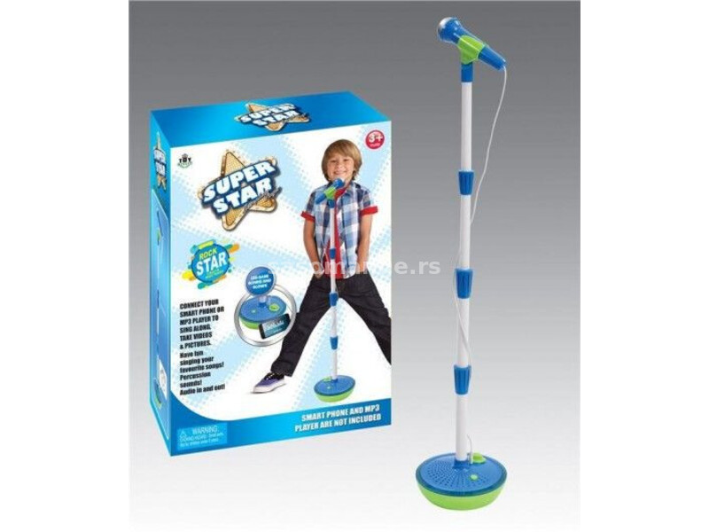 Dečija igračka mikrofon sa stalkom i karaoke set SuperStar ( 982763 )