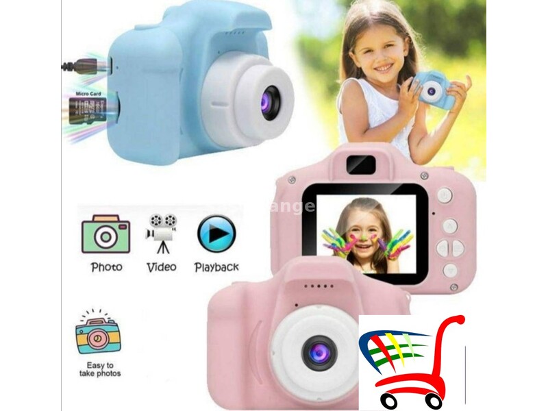 Deciji fotoaparat i kamera plavi i roze - Deciji fotoaparat i kamera plavi i roze