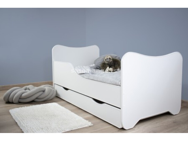 Dečiji krevet 160x80 cm happy kitty+fioka WHITE ( 7448 )