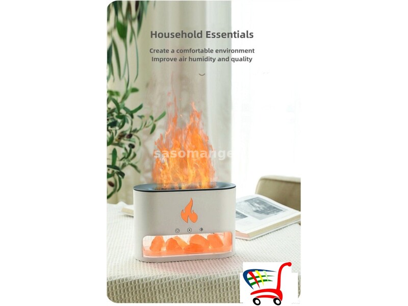 DIFUZOR sa kristalima soli i imitacijom vatre - DIFUZOR sa kristalima soli i imitacijom vatre