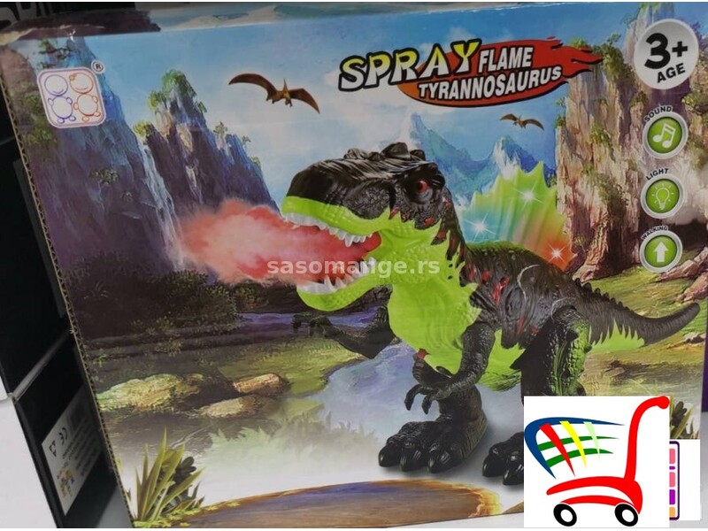 Dinosaurs T-Rex imitacija plamena - Dinosaurs T-Rex imitacija plamena