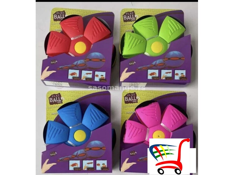 disk lopta - frizbi se pretvara u loptu - flat ball- 4 boje - disk lopta - frizbi se pretvara u l...