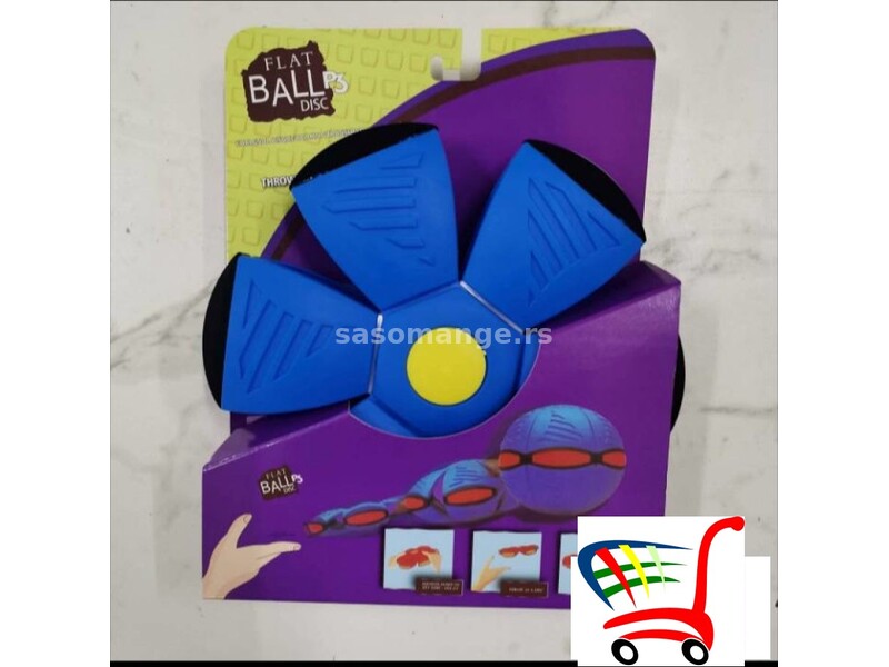 disk lopta - frizbi se pretvara u loptu - flat ball - disk lopta - frizbi se pretvara u loptu - f...