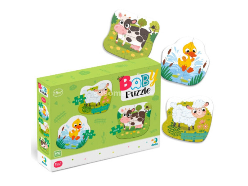 Dodo puzzle 3u1 životinje na farmi ( A074765 )