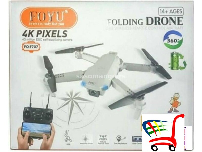 Dron - drone FOYU - F707 - dve kamere - 4K - Dron - drone FOYU - F707 - dve kamere - 4K