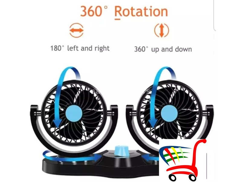 Dupli ventilator za auto-Ventilator 12V-ventilator za auto - Dupli ventilator za auto-Ventilator ...