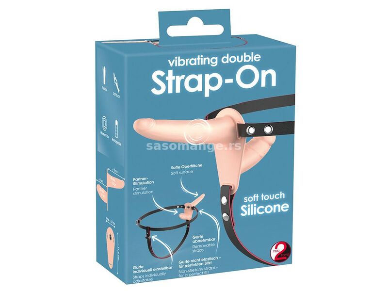 Dupli Vibrirajući Strap-On sa bežičnim daljinskim