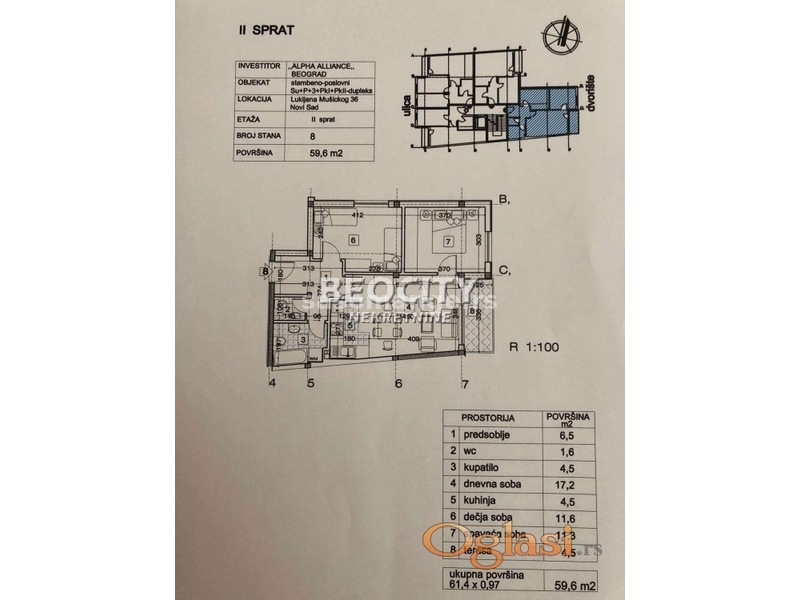 Novi Sad, Rotkvarija, Lukijana Mušickog, 2.0, 64m2