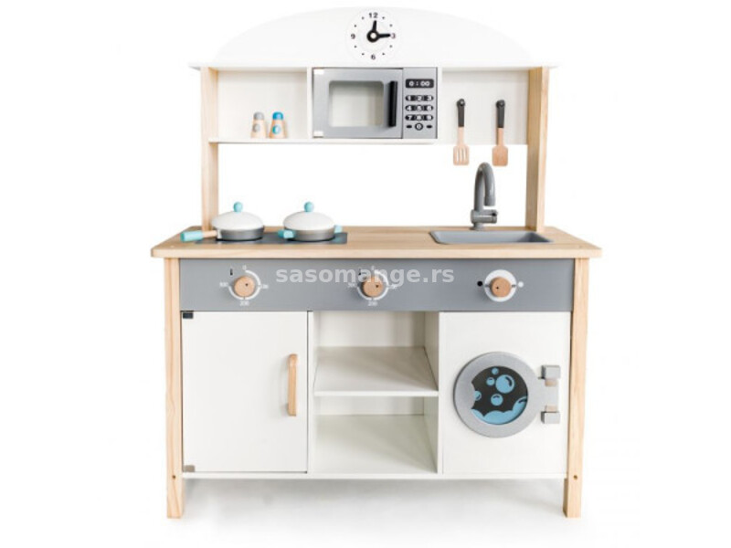 Eco toys drvena kuhinja xxl sa veš mašinom za decu ( TL89041 )