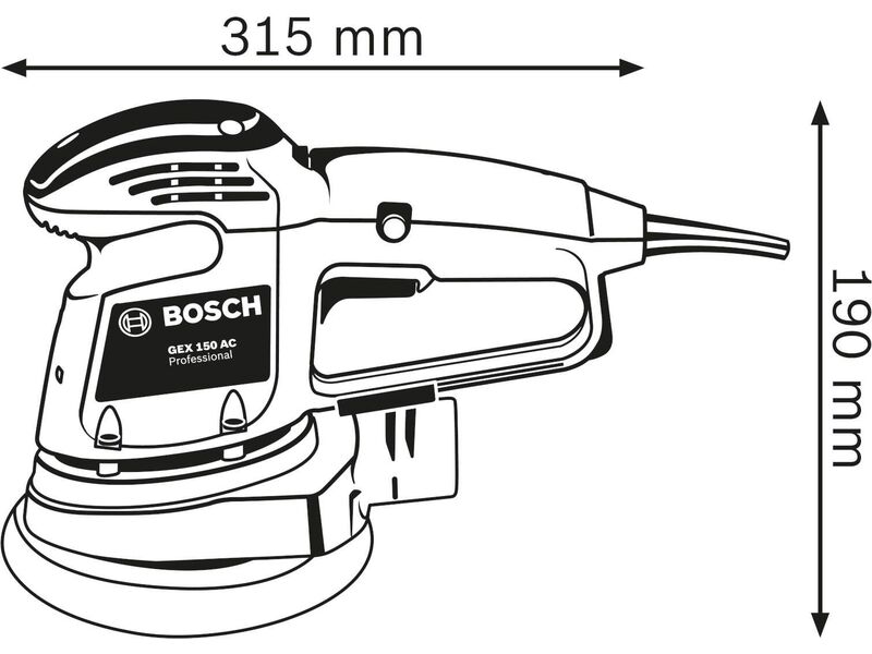 Ekscentar brusilica Bosch GEX 34-150 (0601372800)