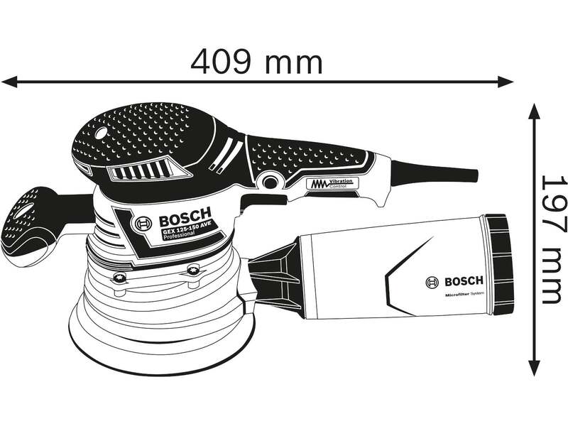 Ekscentar brusilica Bosch GEX 40-150 L-boxx (060137B201)