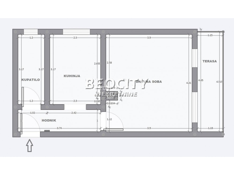 Voždovac, Medaković, Hanibala Lucića , 1.5, 37m2