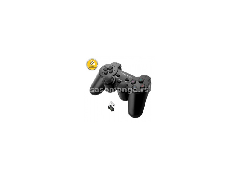 ESPERANZA EGG108K BEŽIČNI GAMEPAD 2.4GHZ PS3/PC USB GLADIATOR CRNI