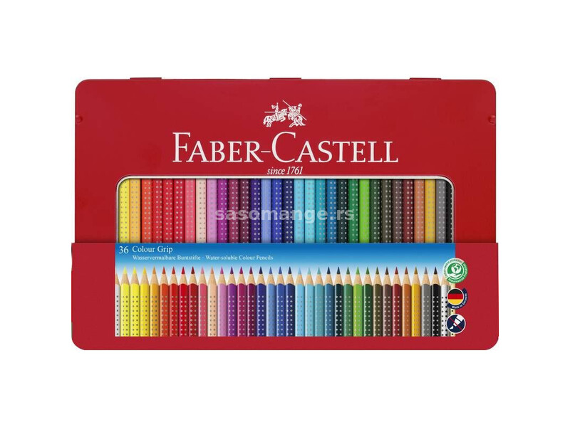 Faber Castell bojice drvene 1/36 GRIP metalna kutija