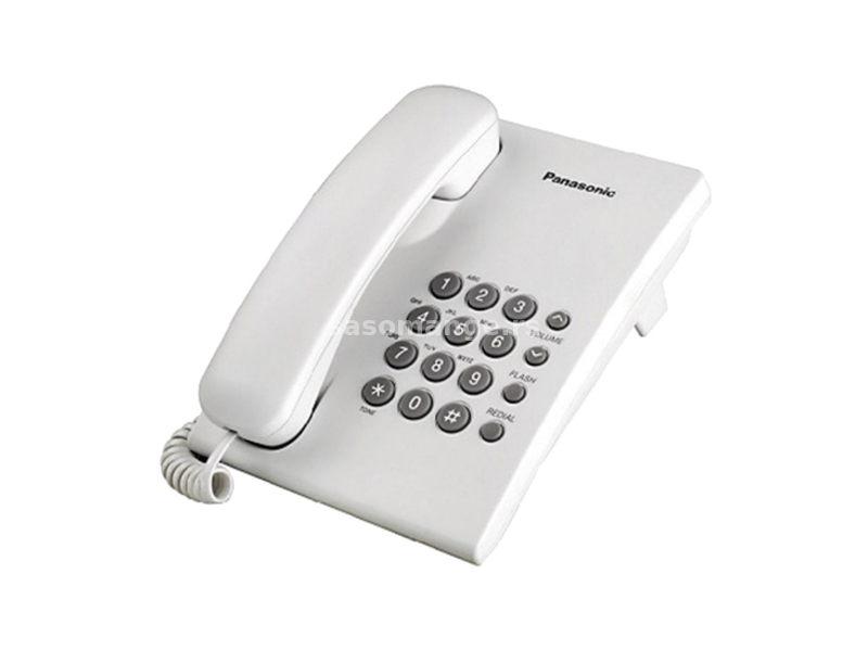 Fiksni telefon Panasonic KX-TS 500, Žični, Beli