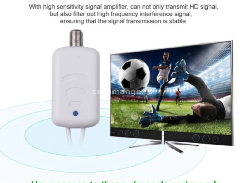 Digitalna TV Antena sa pojacivacem 20dbi - Sobna antena