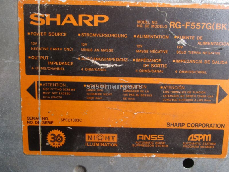 Autoradio kasetofon SHARP