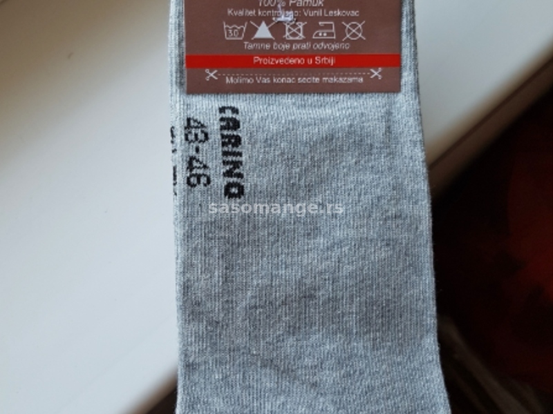 Čarape kvalitetne karirane Vel;43-46