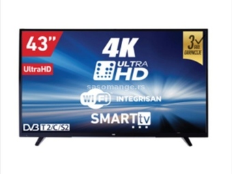 Televizor VOX 43 inca 43DSW293V Smart WiFi 4K Ultra HD-