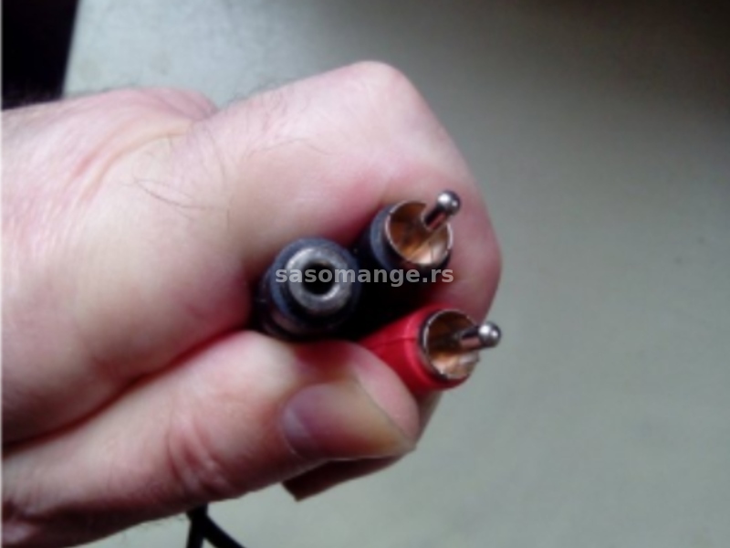 Audio Y Cable Adapter 2 Rca Male To 3.5mm Female Jack