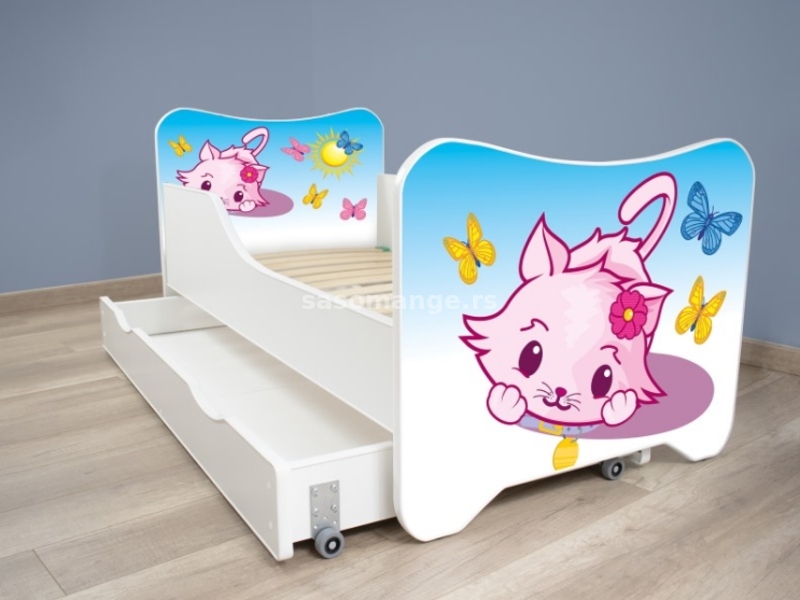 Dečiji krevet sa dušekom 160x80 Happy Kitty