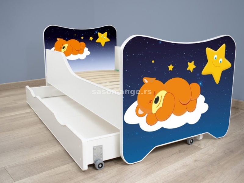 Dečiji krevet sa dušekom 140x70 Happy Kitty Sleeping Teddy