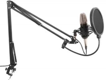 Studio Set - Kondezatorski Mikrofon, stalak i Pop Filter