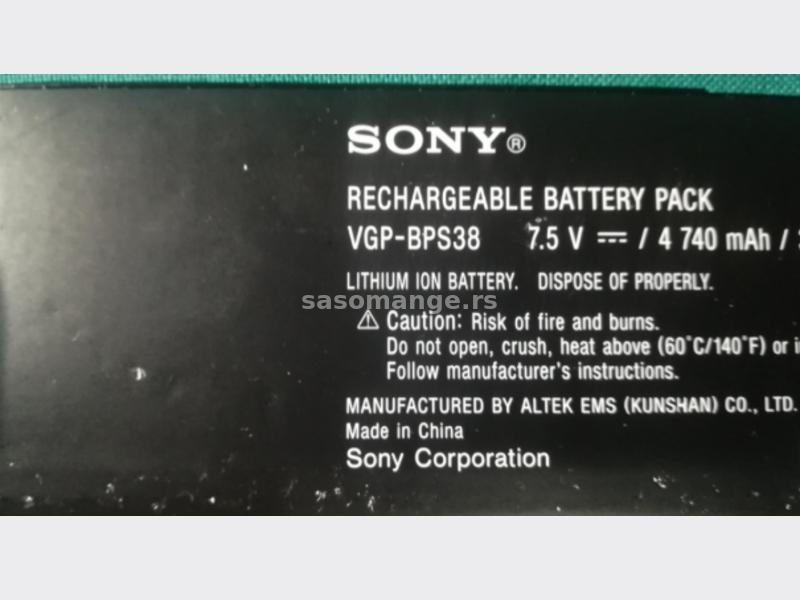 Sony SVP1321M2EB Baterija VGP-BPS38 Pro13 Pro11 Serija