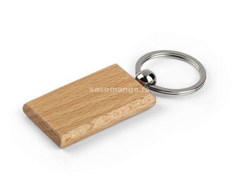 WOODY R Drveni pravougaoni privezak za ključeve